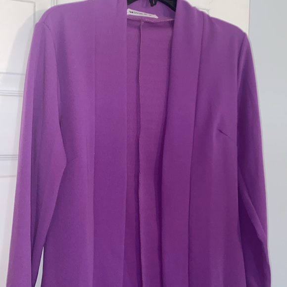 Doublju Bright Purple Open Style Cardigan Duster NWOT - Picture 5 of 9